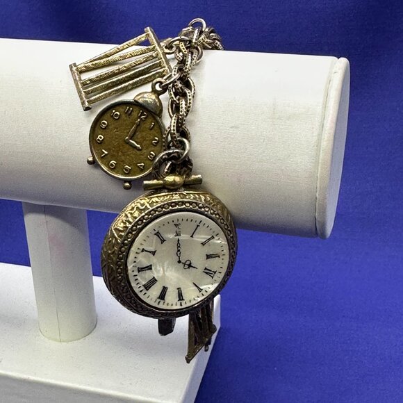 Arthur Pepper “ART” Signed VTG Timepiece Theme Charm Bracelet - Picture 10 of 13